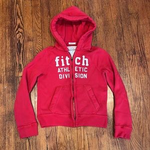 abercrombie Kids Boy's Red Zip Up Hoodie EUC